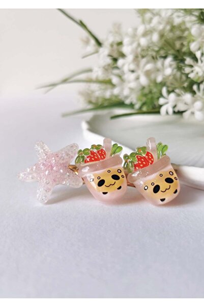 Halley Concept Glittery Starfish & Strawberry Sweet Patterned Clip Buckle – 6...
