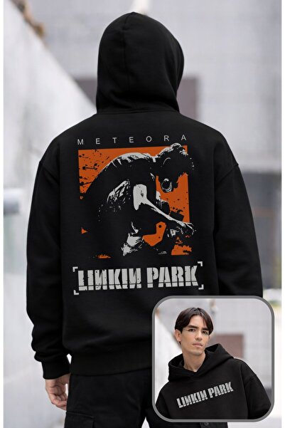 Fuddy Moda Unisex φούτερ με κουκούλα με στάμπα Linkin Park Meteora στην πλάτη...