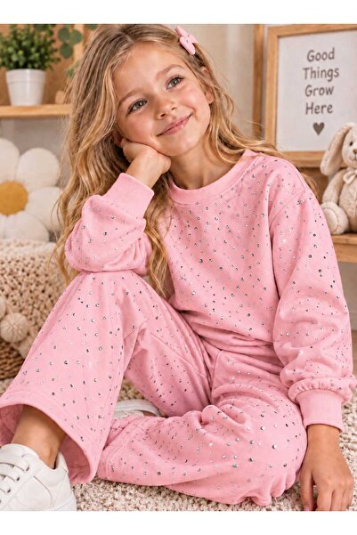 krm kerem bebe New Season Soft Full Stone 2-Piece Set for Girls, Suitable for...