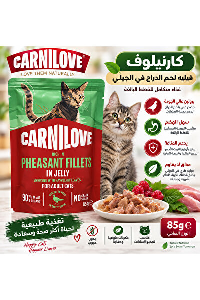 Carnilove Wet Food for Adult Cats with Meat from Poultry Draage and Red Berri...