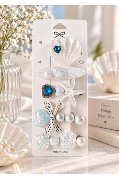 Halley Concept Sea Themed 5-Piece Clamp Buckle Set Blue