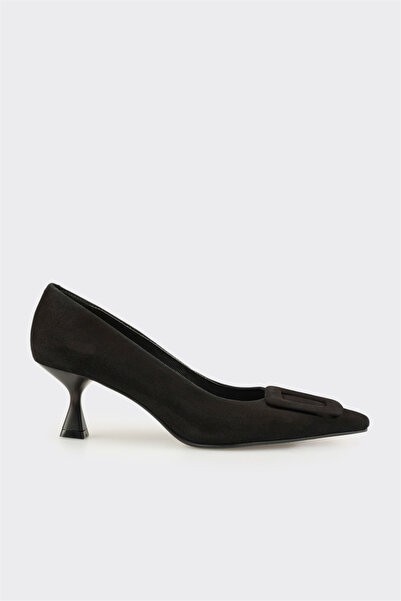 Elle Shoes Siyah Deri Kadın Klasik Ayakkabı