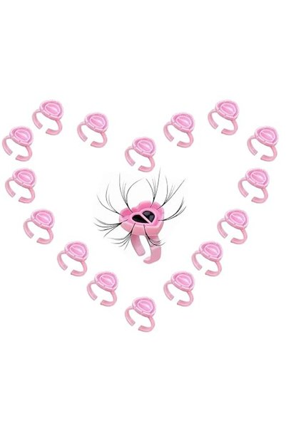 fenshine 100 PCS Lash Glue Holder Glue Ring Cups Lash Extension Volume Lashes...