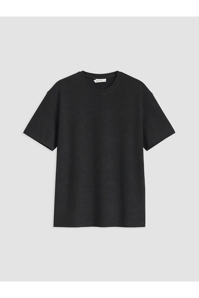 LC Waikiki Rmz Gi̇yi̇m Farkiyla Zero Roba Collar Combed Cotton Men's T-Shirt