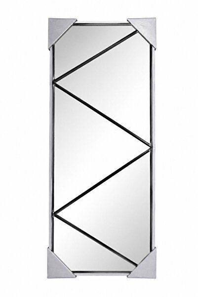 Generic Set de 3 oglinzi decorative triunghiulare de perete, dimensiuni egale...