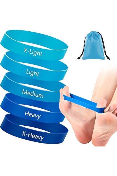 TERRIFI Toe Stretcher Bands for Foot Exercise and Toe Alignment, 5 Progressiv...