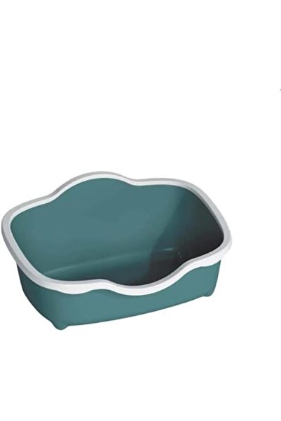 Stefanplast صندوق فضلات القطط مفتوح من ستيفان بلاست - 56x38.5x26 سم - أخضر