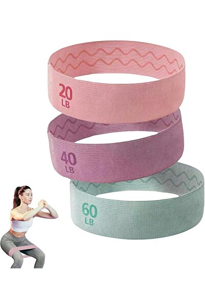 MAKINGTEC Fabric Resistance Bands Set for Glutes Hips & Legs, 3 Levels Non-Sl...