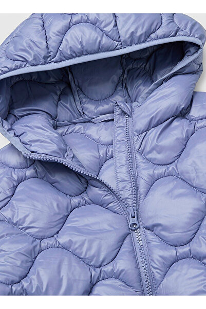 United Colors of Benetton Mavi Kız Çocuk Mont 226A21INCN07F19J-KJ_Cepli Mont