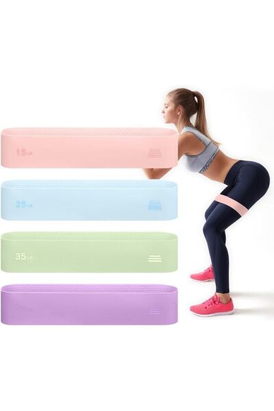 KOWVOWZ Resistance Bands for Workout Women - 4 Resistance Loop Bands, Psilico...