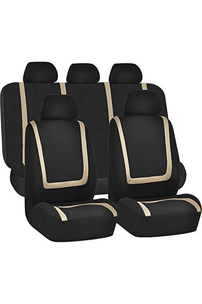 XICEN Car Seat Covers Full Set, Breathable Premium Cloth Automotive Seat Cove...