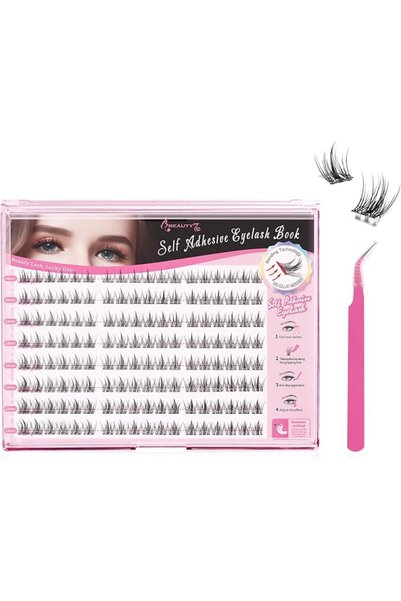Beauty7 144pcs Self Adhesive Eyelashes 10/11/12mm Short Natural Look C Curl, ...