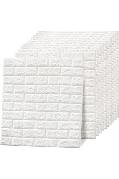 Generic Set of 10 3D Foam Cube Design Wallpaper, White