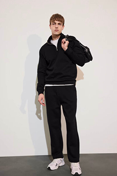 DeFacto Regular Fit Straight Leg Black Men's Trousers D7836Ax/Bk81