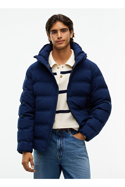 Tommy Hilfiger Lacivert Erkek Kapüşonlu standart Mont MW0MW44977DCC_TECH HEAT...
