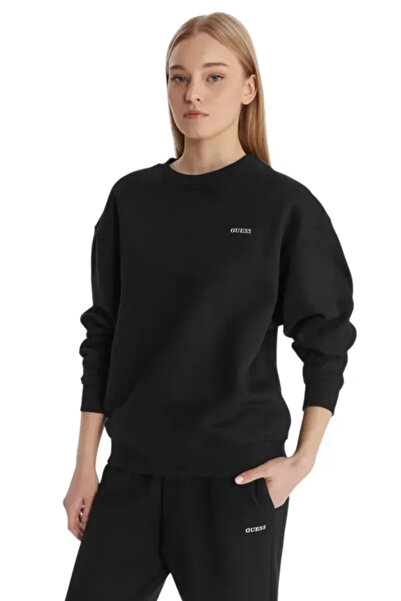 Guess Kadın Nat Aktif Scuba Sweatshirt - Siyah