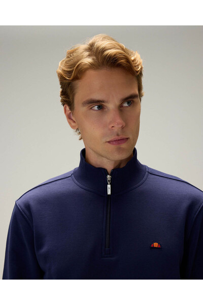 Ellesse Yarım Fermuarlı Lacivert Erkek Sweatshirt 5WM3580