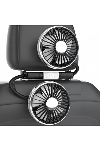OASISGALORE Car Fans for Rear Seat,360° Rotatable with Led Lights Hose Fan Du...