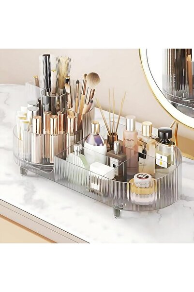 DURKU 360° Rotating Makeup Organizer for Vanity- Large Capacity Cosmetic Disp...