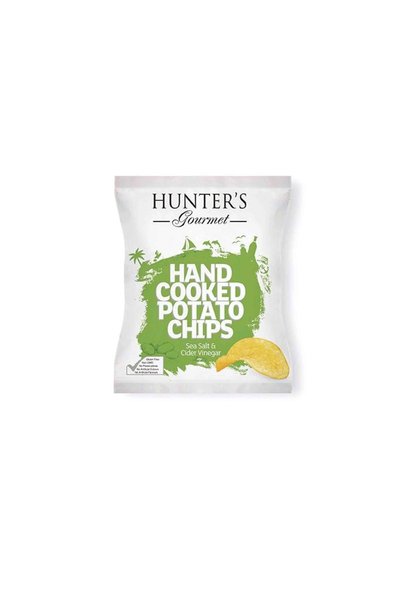 HUNTERSS Gourmet Hand Cooked Potato Chips - Sea Salt & Cider Vinegar 24 x 40 g