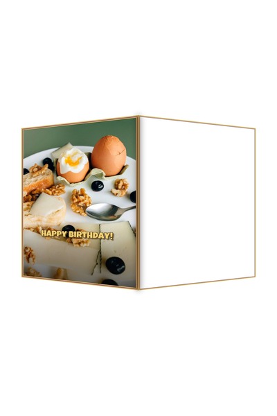 OEM Felicitare Aniversare unt proaspăt de nuci, 13.3x19.4cm împăturită