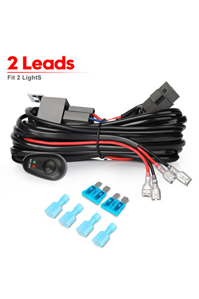 Choice 2 Leads Wire Harness NAOEVO Wiring Harness Kit For 2 Lights 1 Light Fu...