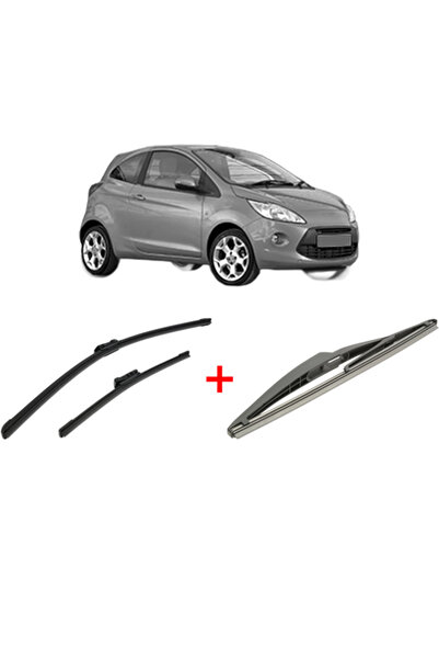 Bosch Σετ 3 υαλοκαθαριστήρων FORD KA (RU8) 2008 - 2016, για παρμπρίζ και πίσω...