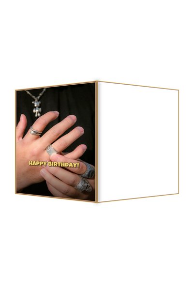 OEM Felicitare Aniversare Bloc Argintiu Lustruit, Elegant, 13.3x19.4 cm