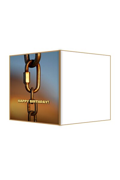 OEM Felicitare Aniversare Zale de Aramă, Design Modern, 13.3x19.4cm Pliată
