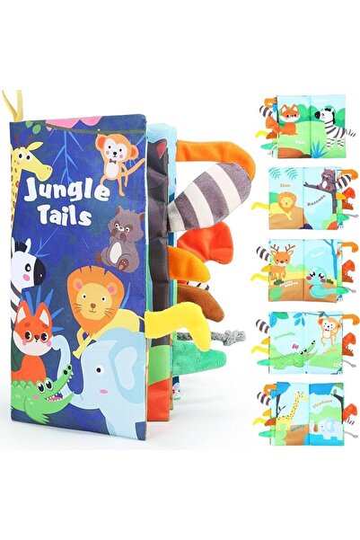 X SPRING Baby Books, Interactive Cloth Books for 0-6 Months, BPA-Free Teethin...