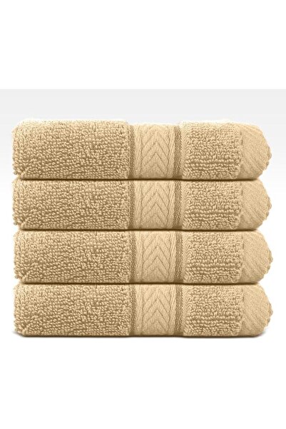 Hotel Linen Klub مجموعة فاخرة من 4 مناشف للوجه - 100% قطن 650 جرام/متر مربع ت...
