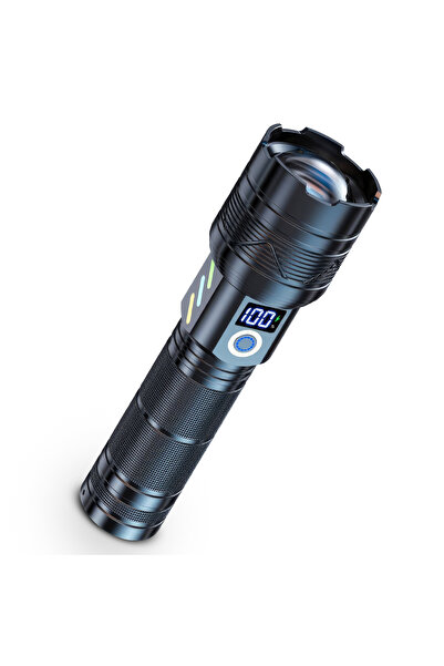 IMPEX Rechargeable LED Flashlight, 10W Laser LED, 800 Lumens, Zoom Adjustable...