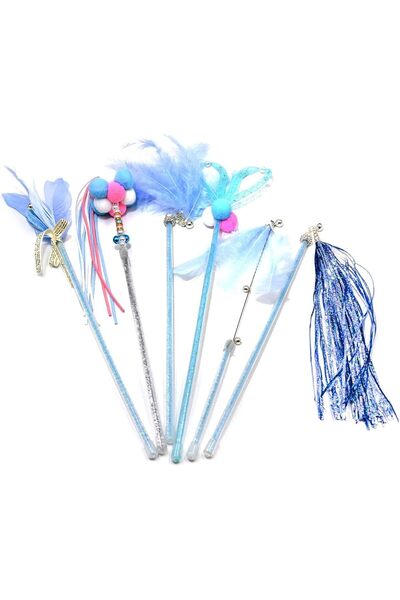 KASTWAVE Teaser Cat Toy, 6 Pack Cat Teaser Wands for Kittens Playing, Interac...