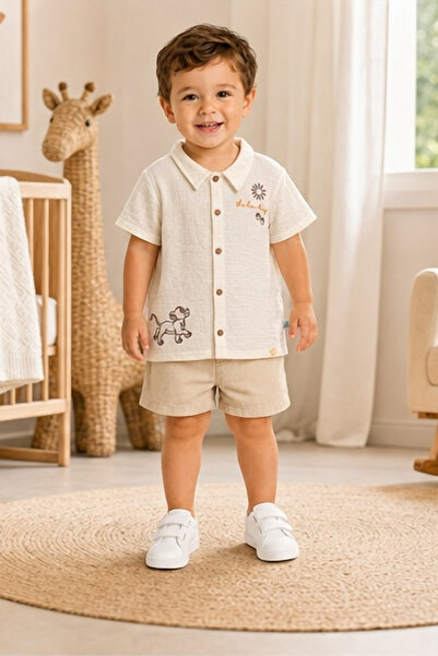 Disney Simba Infant Boys Woven Short Sleeve Shirt