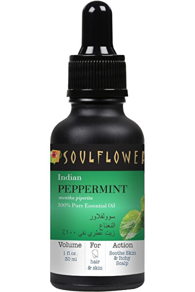Soulflower زيت النعناع العطري - زيت نقي 100%، نباتي وطبيعي غير مخفف لتأثير منعش