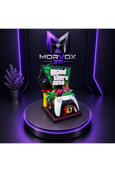Morvox 3D GTA VI Temalı Oyun Kolu ve Kulaklık Standı – Masaüstü Gaming Organizer Ürün Kodu: