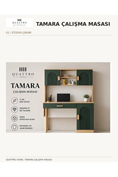 QUATTRO HOME TAMARA KİTAPLIKLI ÇALIŞMA MASASI