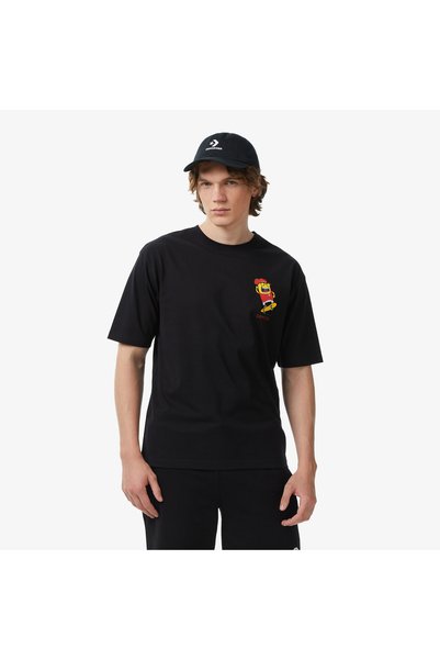 Converse Men's Black Graphic Printed T-Shirt