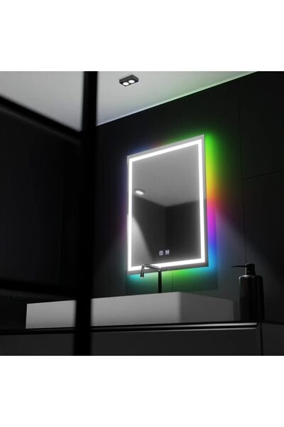 Flippy Ορθογώνιος καθρέφτης LED 60X80cm, Spectrum Touch, RGB, σύστημα αποθάμβ...