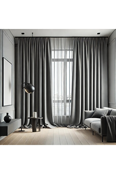 ArasyaHome Διαμαντένια Κουρτίνα Συσκότισης 90% Ανθρακί Γκρι