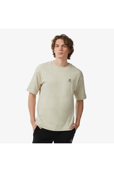 Converse Erkek Chevron Baskılı Bej T-Shirt