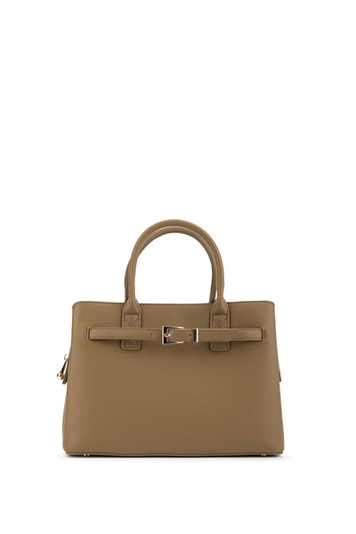 Tamer Tanca Women's Faux Leather Taupe Handbag