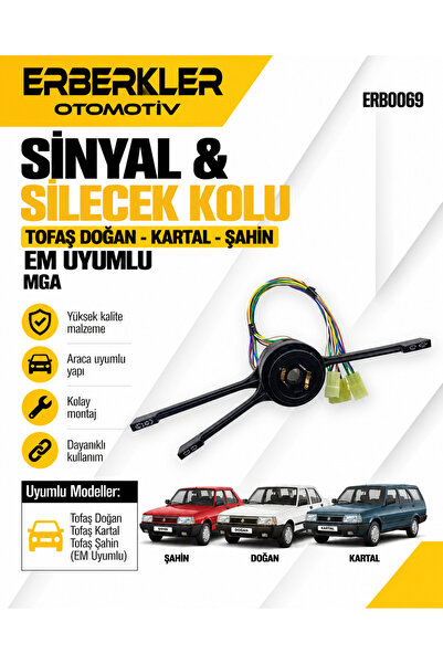 ERBERKLER Tofaş Doğan, Kartal, Şahin EM Uyumlu Sinyal & Silecek Kolu – MGA