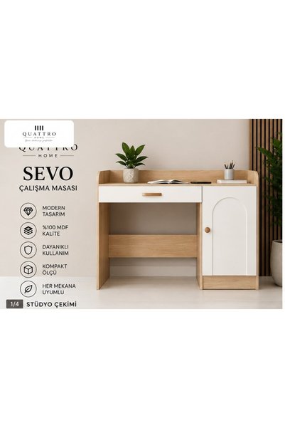 QUATTRO HOME SEVO ÇALIŞMA MASASI -Genişlik: 120 cm Yükseklik: 90 cm Derinlik:...