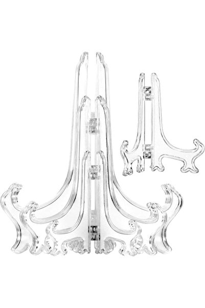 GENERAL 12Pcs Clear Plastic Easels, BetterJonny 3 Sizes Transparent Plastic S...