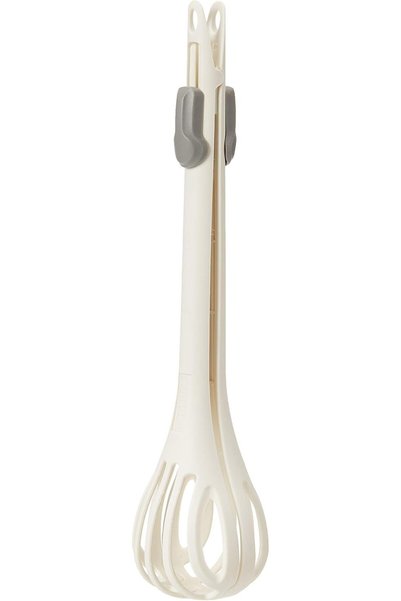 Prestige 2 In 1 Whisk Tongs With Lock, Pr8028, Silver, Silicon Material
