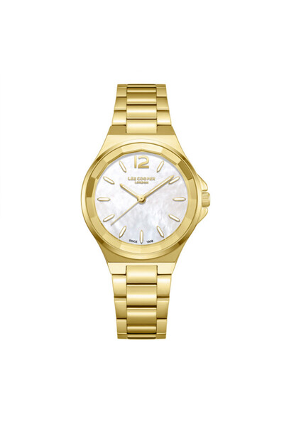 Lee Cooper Γυναικείο Ρολόι LC08286.120 Κουάρτζ με Χρυσό Βραχιόλι και Καντράν ...