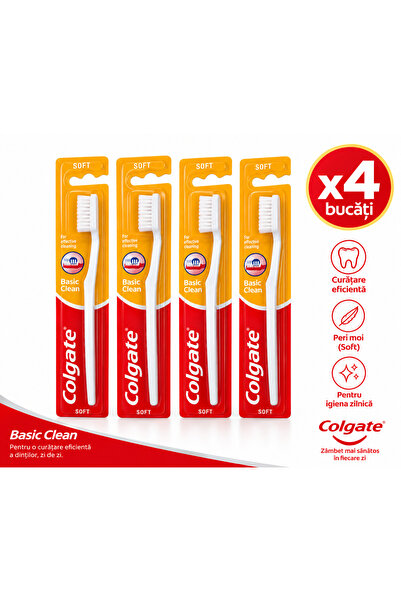 Colgate Set 4x periuțe basic clean