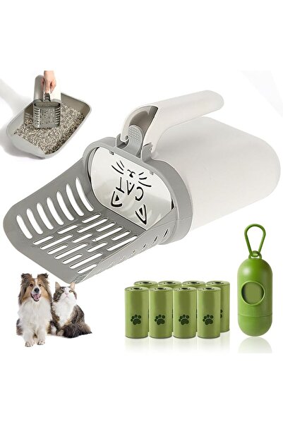 KASTWAVE Cat Litter Scooper with Holder, Mess-Free Cat Litter Scoop, Large Ca...