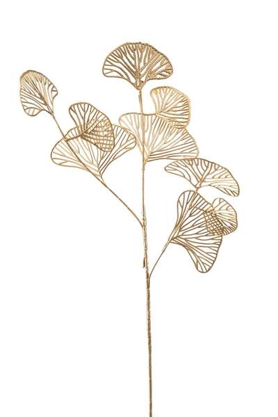 EMERALD Ramură decorativă artificială Ginkgo aurie 66 cm